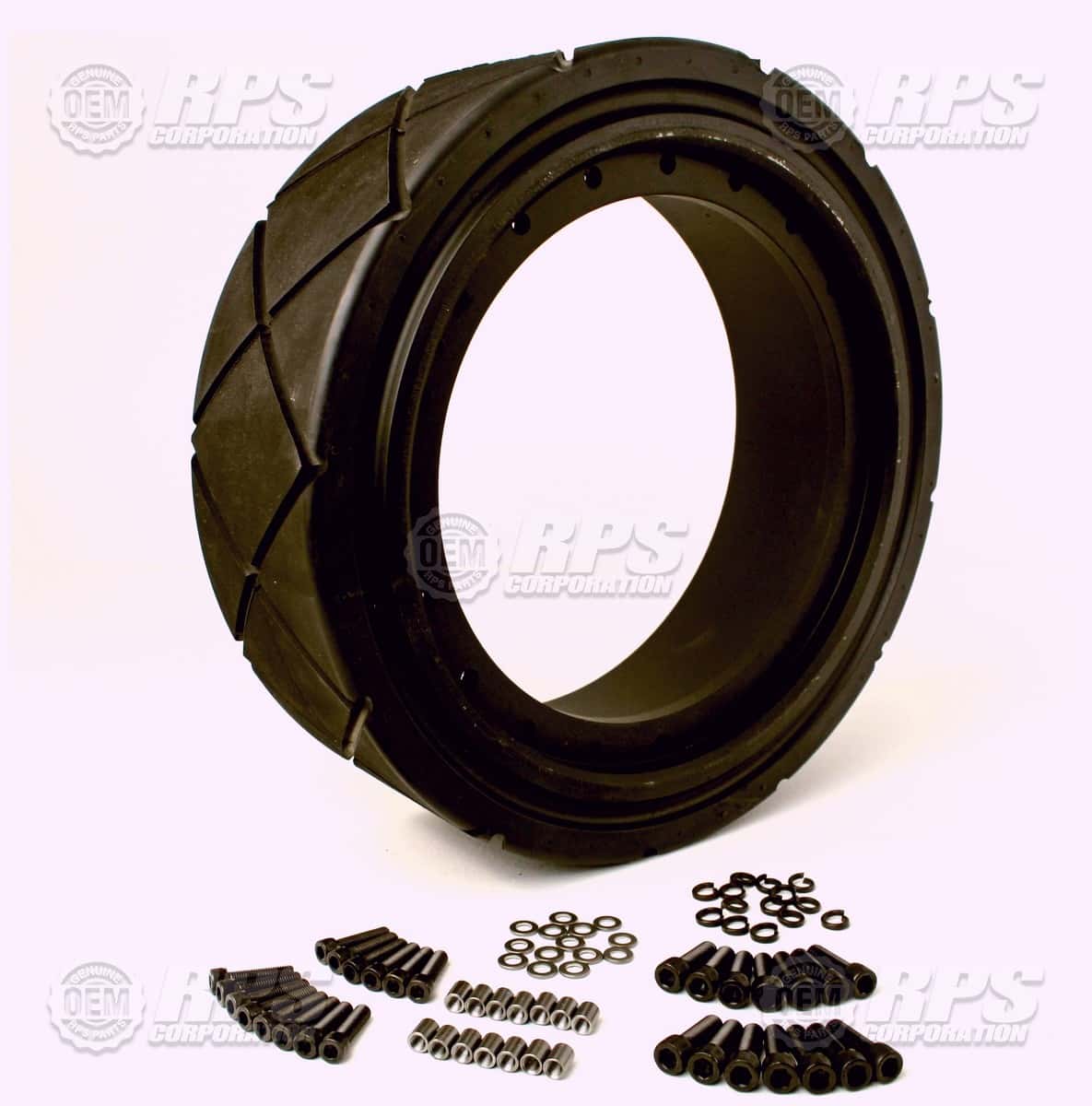 430-7315D - Tire & Wheel,Black,X-Groove w/Hardware 
