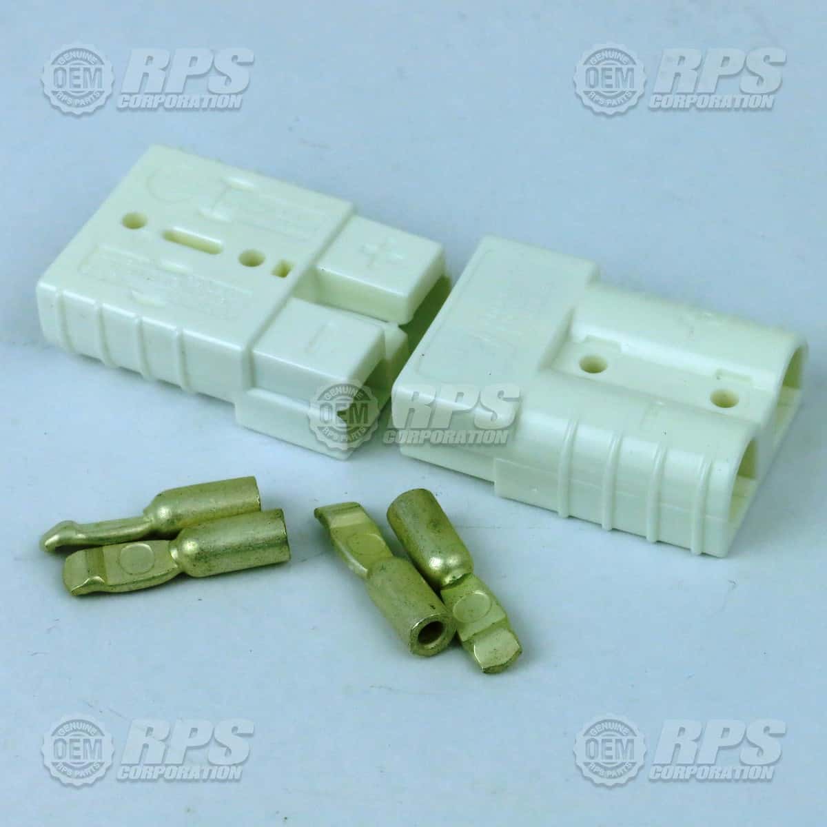 5-219 - Connector,Anderson,White,50a (24V) Housing Set of 2 w/10/12 Ga Contacts