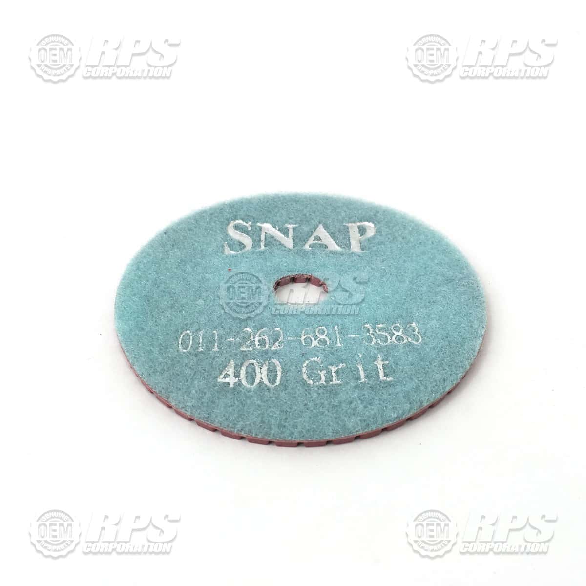 SNAP-400GRIT10 - Diamond Polish Disk,400 Grit 4" X 3.5mm, pack of 10,Blue