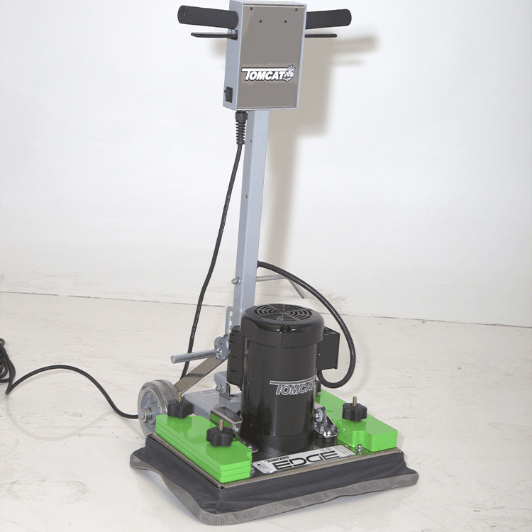 Tomcat floor scrubber showcasing its cleaning power