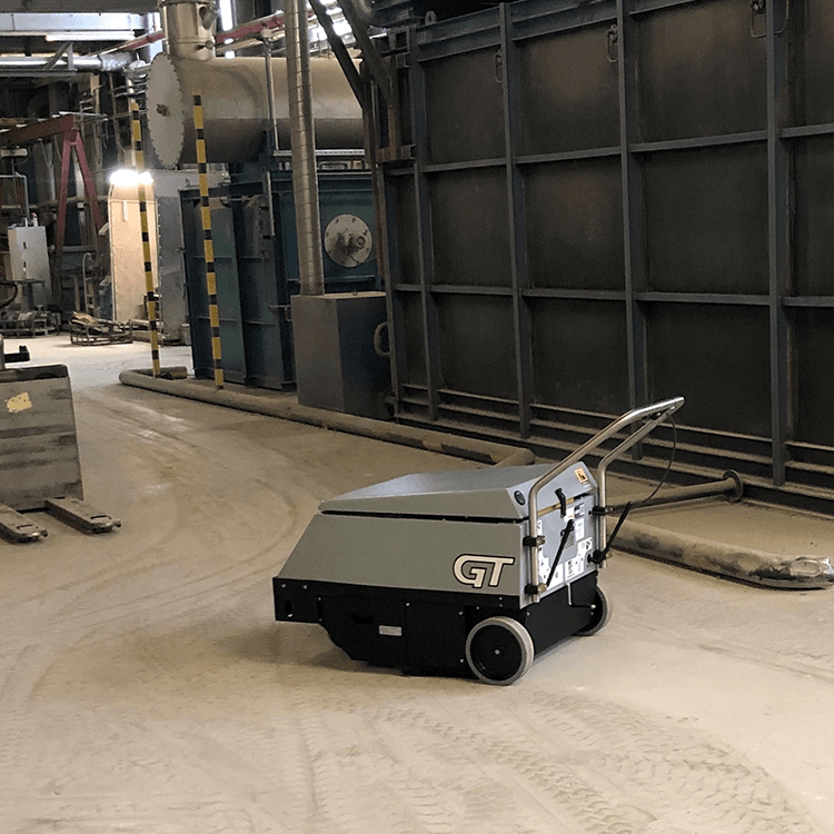 Tomcat floor scrubber showcasing its cleaning power