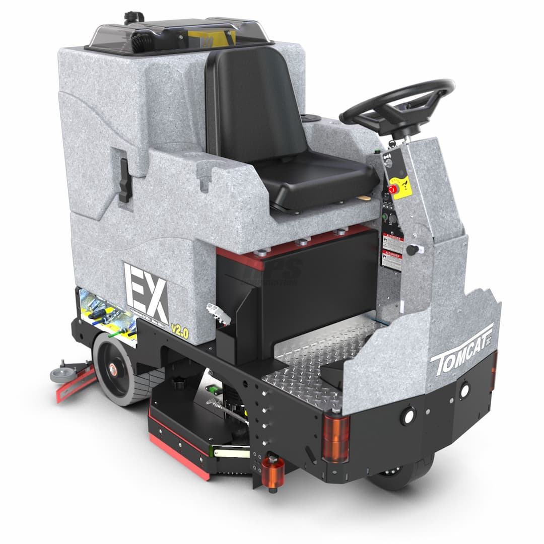 A rendered image of the Tomcat EX floor scrubber