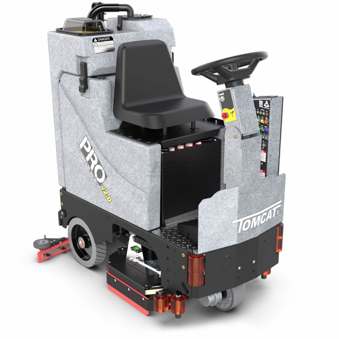 A rendered image of the Tomcat PRO floor scrubber